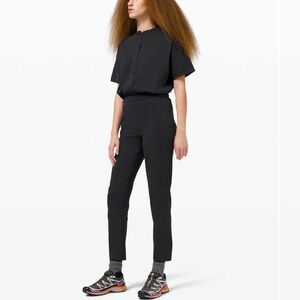 Lululemon Perfectly Poised Utility Jumpsuit in black cupro fabric